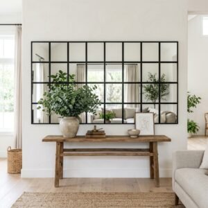 This Genius DIY Dollar Tree Farmhouse Window Mirror Hack Will Make Your Small Space Look Huge!