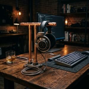 This Sleek DIY Custom Copper Pipe Headphone Stand is the Best Last-Minute Gift for Tech Lovers