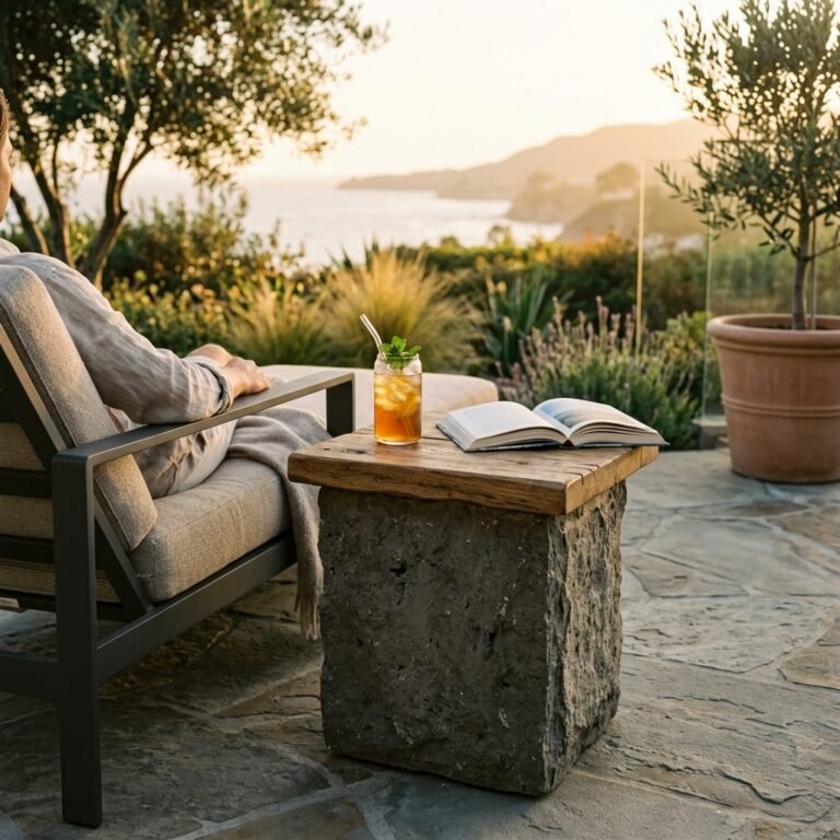 Transform a $2 Dollar Store Trash Can Into a Luxury Outdoor Side Table!
