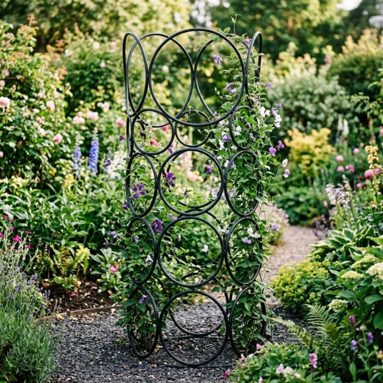Transform Cheap Dollar Tree Hula Hoops Into a High-End Garden Trellis in Under 10 Minutes!
