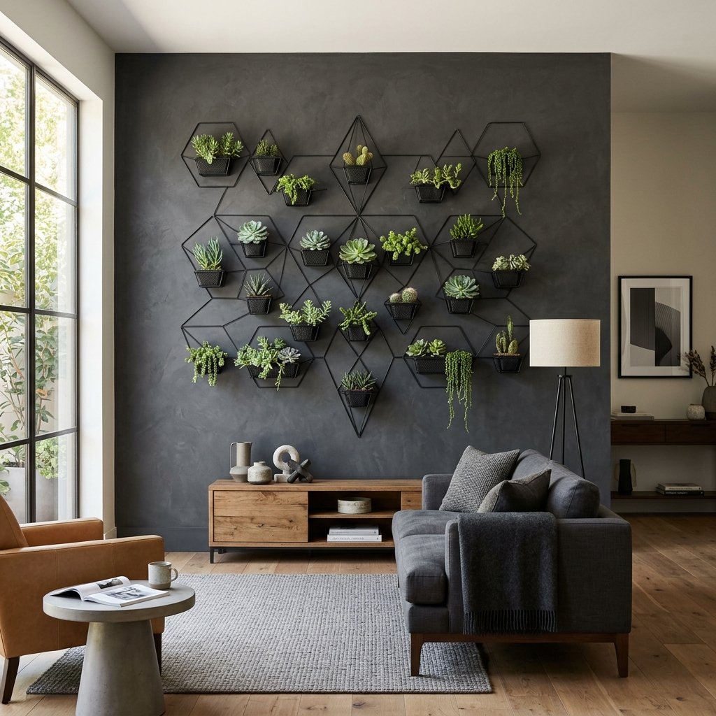 Transform Your Blank Wall: DIY Dollar Tree Geometric Wire Planter Wall Hack Everyone is Obsessing Over