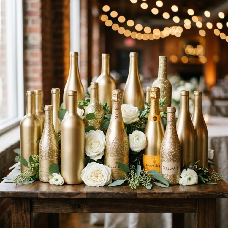 Trash to Treasure: Stunning DIY Gold Spray Painted Wine Bottle Centerpieces You Can Make This Weekend