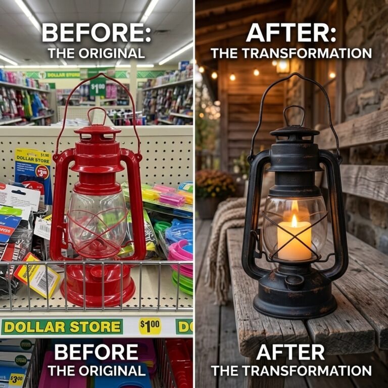 Turn Cheap Plastic Dollar Store Lanterns Into Stunning Matte Black Porch Lighting