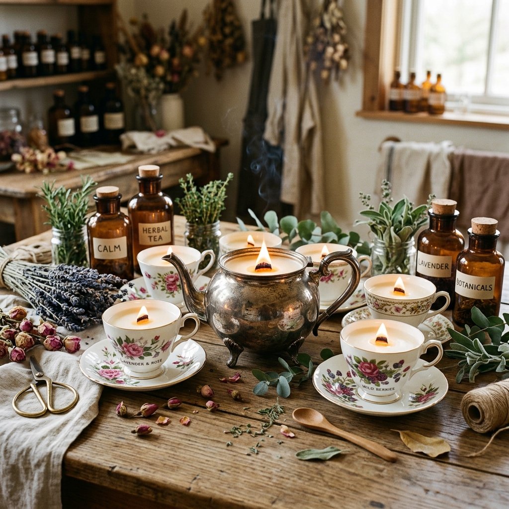 Turn Cheap Thrifted Teapots and Teacups Into Gorgeous Designer Candles!