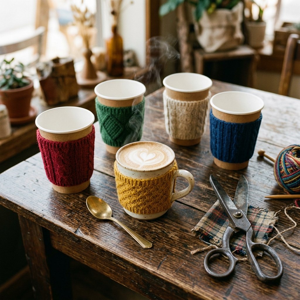 Ugly Sweater Makeover: Cozy DIY Sweater Coffee Cup Sleeves in 5 Minutes
