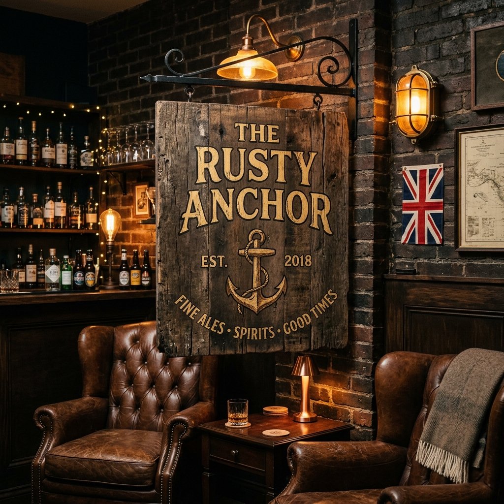 Upgrade His Man Cave! How To Make A Custom DIY Wooden Pub Sign For Your Husband!