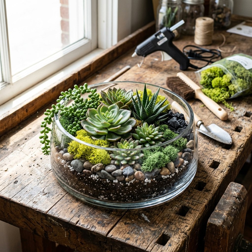 You Won't Believe It's Dollar Tree! How to Make a Chic DIY Glass Bowl Succulent Terrarium