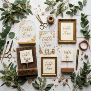 Your Guests Will Be Obsessed! High-End DIY Wedding Table Numbers Under $5