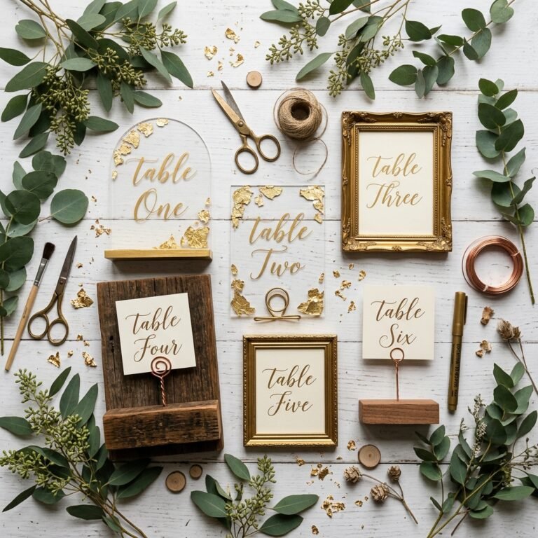 Your Guests Will Be Obsessed! High-End DIY Wedding Table Numbers Under $5