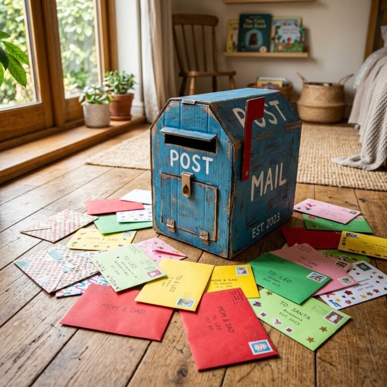 Your Kids Will Play for Hours With This DIY Cardboard Mailbox for Toddlers (Made From Trash!)